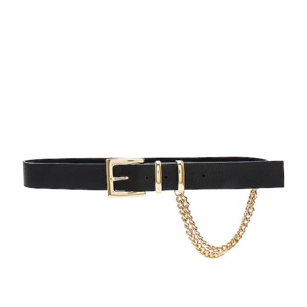 B-Low the Belt Phoenix Black Belt with Gold Chain Accent